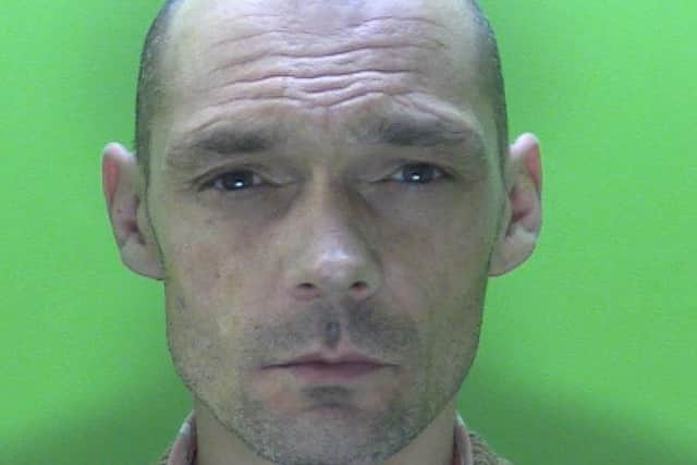 Mark Beresford admitted possessing an offensive weapon in a public place and was jailed for a year.