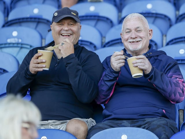 Mansfield Town fans ahead of the win over Grimsby Town.