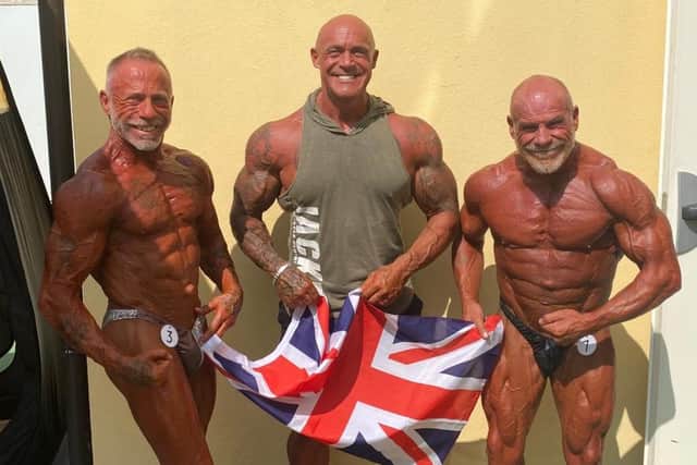 Andy Batty, 56, Nigel Goundry, 54, and Andy Lawley, 58, have brought bodybuilding trophies back to Mansfield Woodhouse