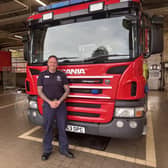 Sam Mills, Station manager at Ashfield Fire Station, began life as an on-call firefighter.
