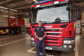 Sam Mills, Station manager at Ashfield Fire Station, began life as an on-call firefighter.