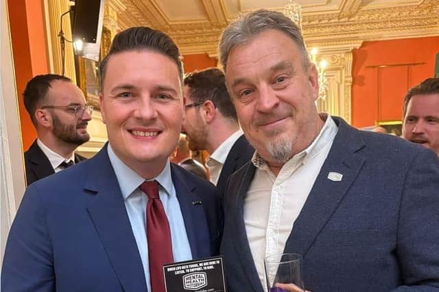MHMB founder Paul Oxborough with health secretary Wes Streeting at the event. Photo: Submitted