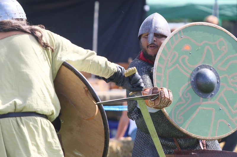 A Viking demonstration saw large crowds gather to view the epic battle.
