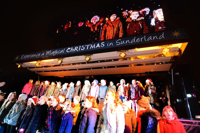 East Herrington Primary Academy choir singing at the Sunderland Christmas Lights switch on in Crowtree Road six years ago. Can you spot anyone you know?