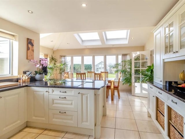 The open plan kitchen, diner is perfect for family life
