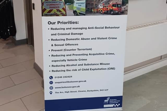 Banner with priorities on