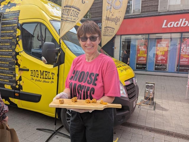 The Big Melt van took its food out to the people with some tasty treats to sample.
