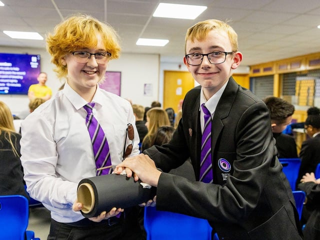 Sutton Community Academy pupils being taught on how to Stop The Bleed.