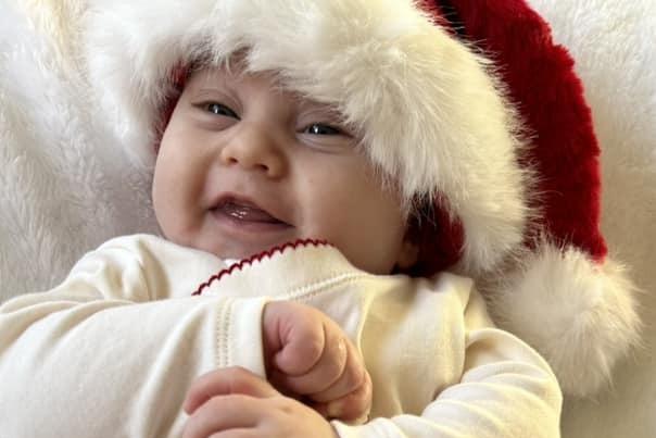 This photo of Vinnie Nettleship, three months, was sent to us by Vicky Harmieson