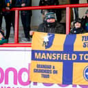 Mansfield Town fans at the 1-1 draw with Morecambe.