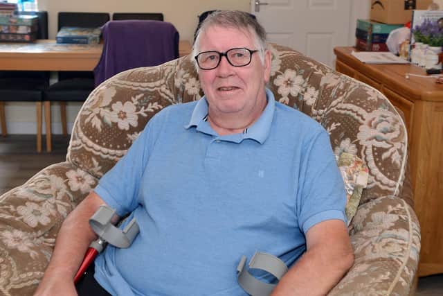 Kev Evans relaxing at his Kirkby home after a miraculous recovery from Covid-19 pneumonia.