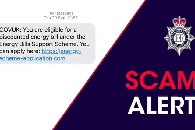 People are receiving fraudulent texts claiming to offer energy bill support from the UK Government.