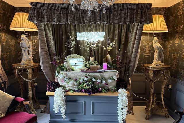 Ashes of Cookie at Nottingham Pet Crematorium. Photo by Robert Rathbone.