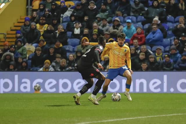 Firsr half action from Mansfield Town v Northampton Town.