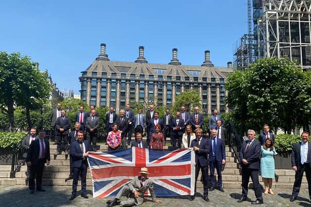 Lee Anderson MP with MPs and MP veterans thank the Armed Forces