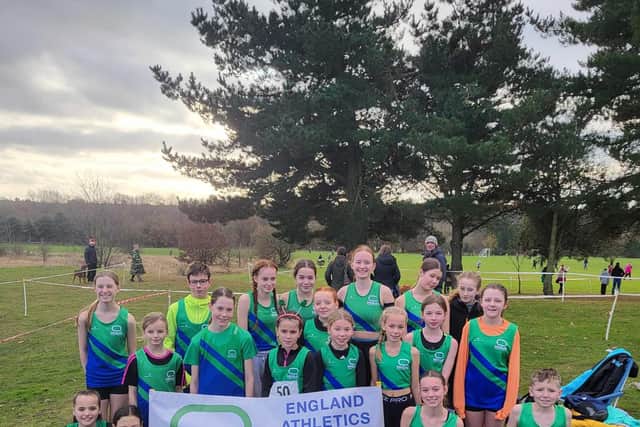A team of Mansfield Harriers compete in the cross country at Worksop.