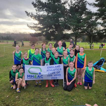 A team of Mansfield Harriers compete in the cross country at Worksop.