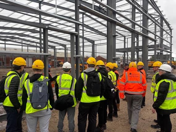 Students from West Notts College touring the depot