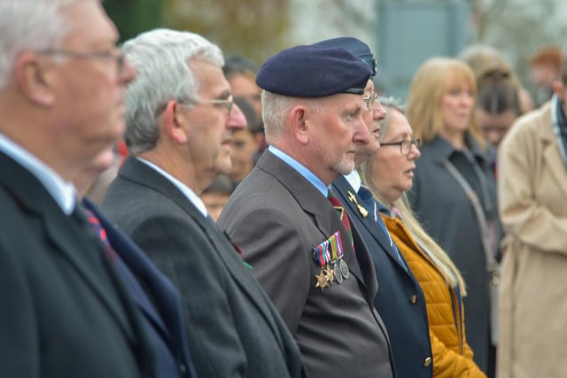 A wreath laying service was held outside the Civic Centre