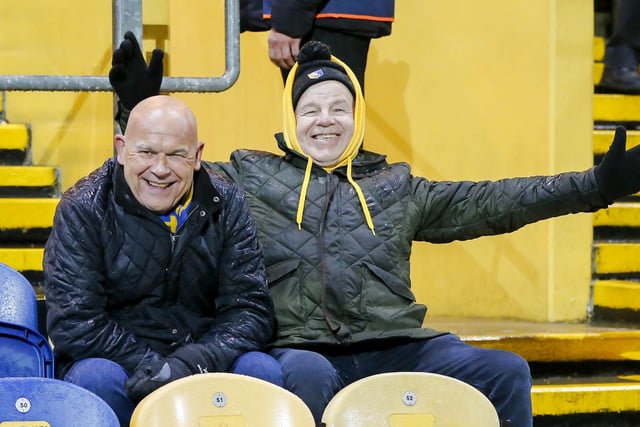 Stags fans at the Emirates FA Cup match against Wrexham AFC at The One Call Stadium, 04 Nov 2023
Photo credit : Chris & Jeanette Holloway / The Bigger Picture.media:Mansfield Town fans before the defeat to Wrexham.