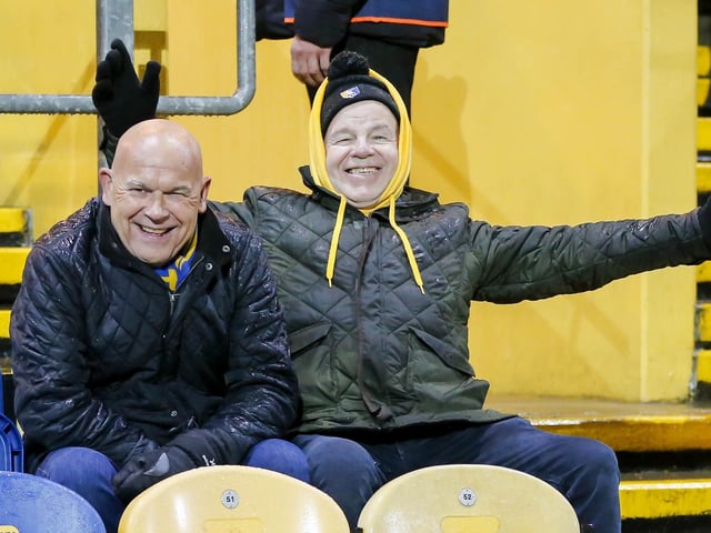 Stags fans at the Emirates FA Cup match against Wrexham AFC at The One Call Stadium, 04 Nov 2023Photo credit : Chris & Jeanette Holloway / The Bigger Picture.media:Mansfield Town fans before the defeat to Wrexham.