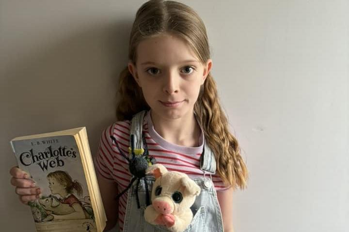 Rubymae, age 10, as Fern from Charlotte's Web.