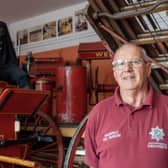Volunteer Paul Davidson, pictured at Mansfield Fire Museum at Mansfield Fire Station. Photo: Nottinghamshire Fire and Rescue Service