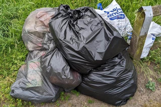 Rubbish was left behind at the site