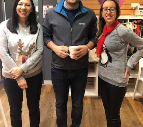 Ben Bradley MP with staff at Hetty's Drop-in
