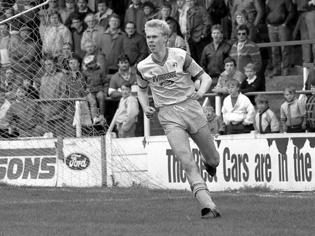 Steve Williams in action for Stags at home to Walsall in 1987.