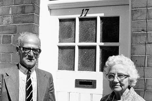 One of the photos in the book, all taken by Graham's lifelong friend, ex-Chad snapper Roger Grayson. It shows Harold Larwood and wife Lois outside 17 Chapel Street in Nuncargate, where the former fast bowler was born.