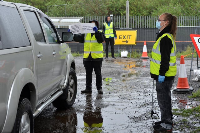 When you have finished the test, staff will collect it from your car using a litter pick to avoid close contact.