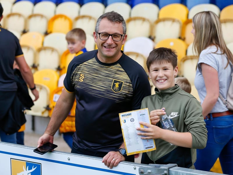 Stags fans before the 1-1 draw with Rochdale.
