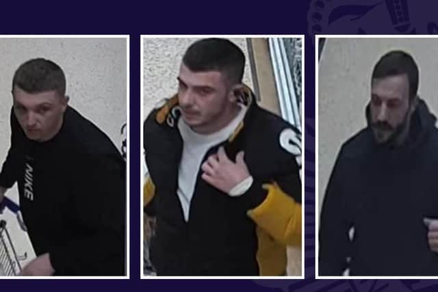 Police are keen to speak to these three people.