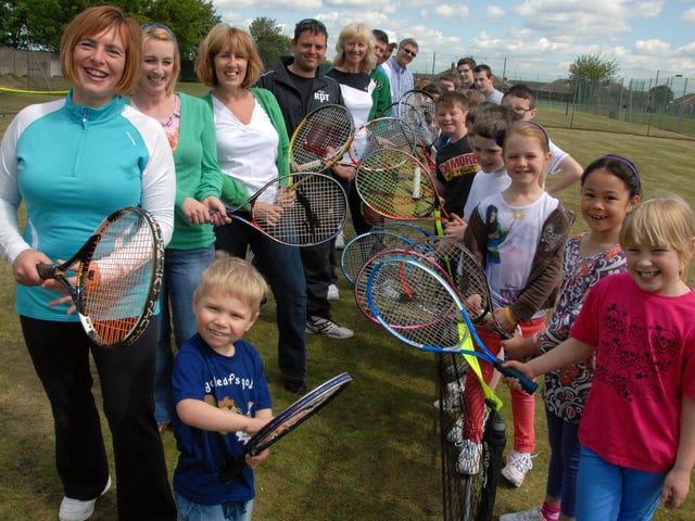 Club members and youngsters enjoy Mansfield Lawn Tennis Club's 2012 Open Day.
