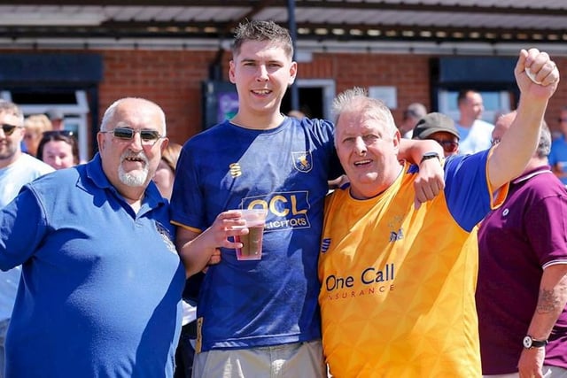 Stags enjoy the sunshine in the friendly win over Retford in July 2022.