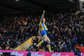 Rhys Oates celebrates his second goal against Bradford City. Photo by Chris & Jeanette Holloway / The Bigger Picture.media