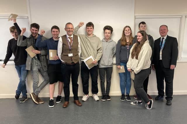 Pupils and staff at The Brunts Academy were rejoicing after receiving their A-level results