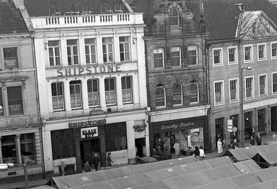 The Black Boy on Market Place was a key part of Mansfield's pub scene before it closed in 1990.