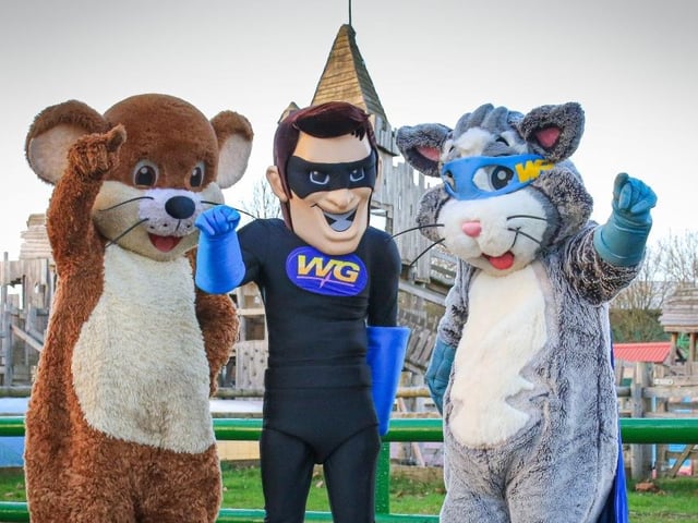 It's a warm welcome from these characters to Robin Hood's Wheelgate theme park in Farnsfield which is now open every day (10 am to 5 pm), except Tuesdays, for a new season of endless adventures and family fun. Where will you go first? The Animal Adventure Zone? The Alien Galaxy Zone? The Robin Hood Zone? The Black Diamond Mining Zone? Or the water park? There's so much to choose from!