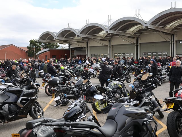 Some of the bikes at the rear of Mansfield Fire Station.