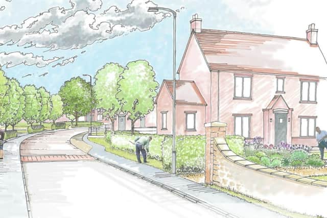 An artist's impression of how the new housing estate in Ravenshead will look
