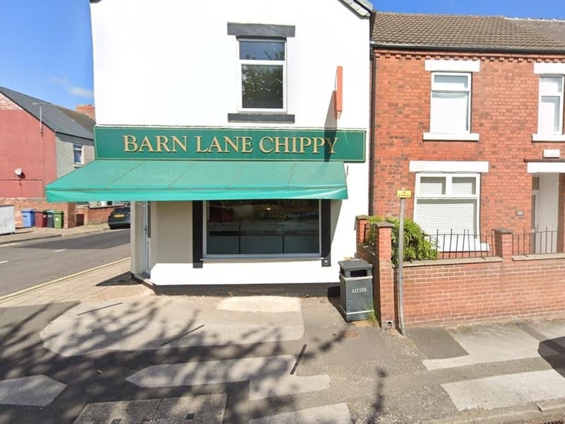 Barn Lane Chippy on Crown Street, Mansfield. Last inspected on February 3, 2023.