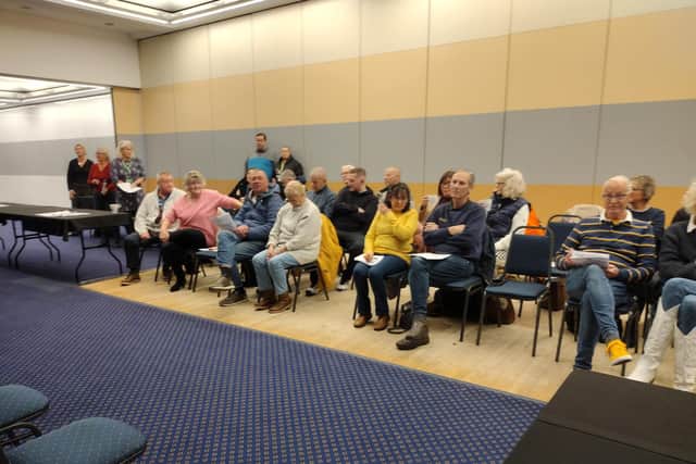 Families of residents at Beechdene Care Home in Mansfield met with care home staff to discuss the closure. Pictured at Mansfield Civic Centre.