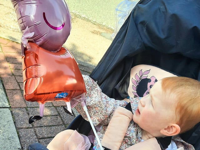 Young Jessica's favourite stall was Lottie Jade Balloons, where she picked her favourite character Peppa Pig.