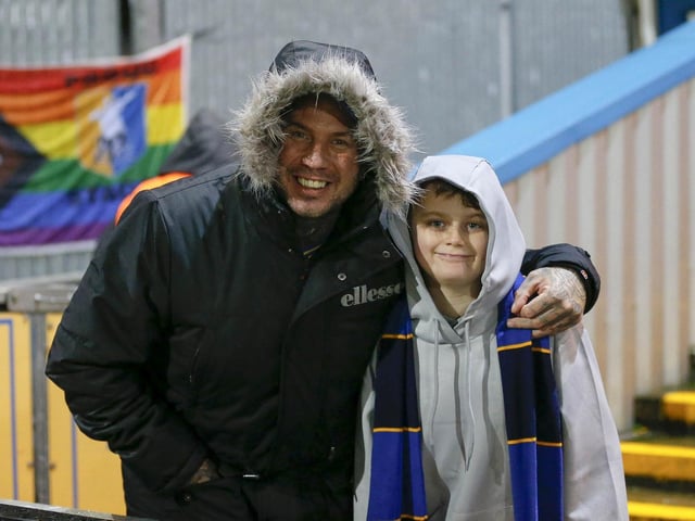 Stags fans at the Emirates FA Cup match against Wrexham AFC at The One Call Stadium, 04 Nov 2023Photo credit : Chris & Jeanette Holloway / The Bigger Picture.media:Mansfield Town fans before the defeat to Wrexham.