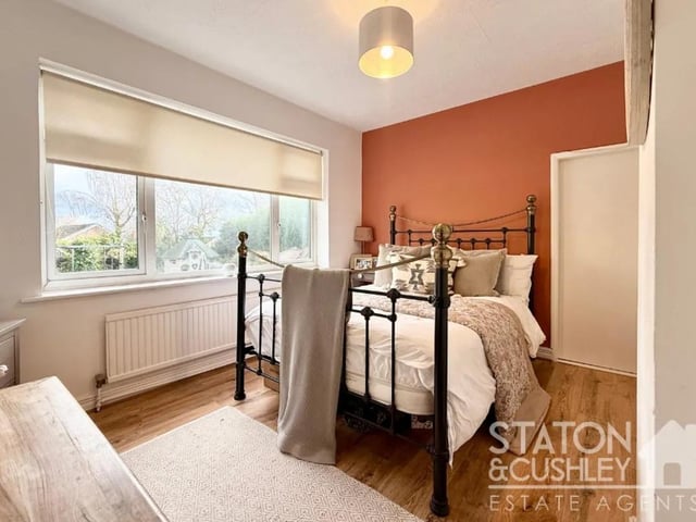 One of four double bedrooms in the property.