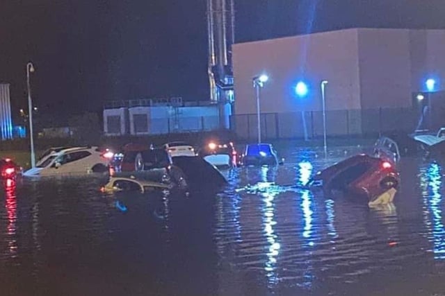 Hospital workers' cars damaged after being completely submerged in water at Victoria Hospital in Kirkcaldy.