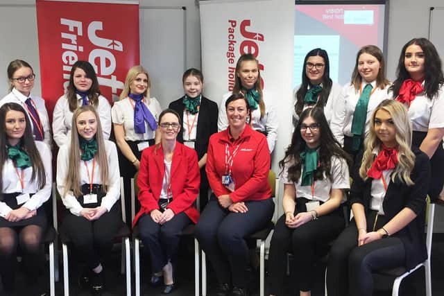 Students got careers advice from Amanda Kay and Michelle Parker.