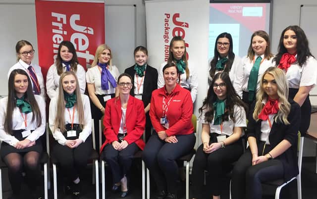 Students got careers advice from Amanda Kay and Michelle Parker.